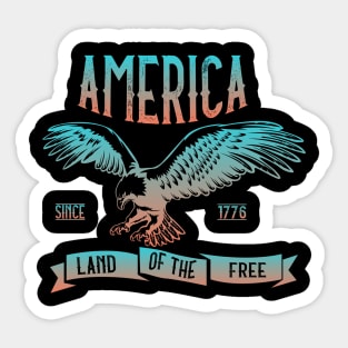 America Land Of Free Sticker